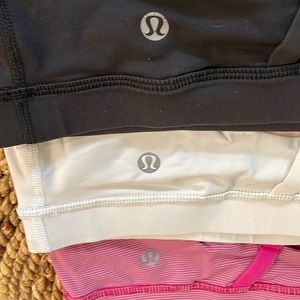 Lot of three Lululemon sports jog bras size 8